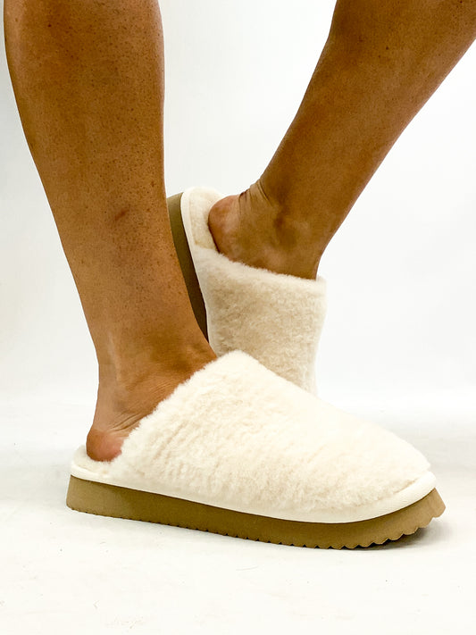 Corky's Cream Comfy Slippers