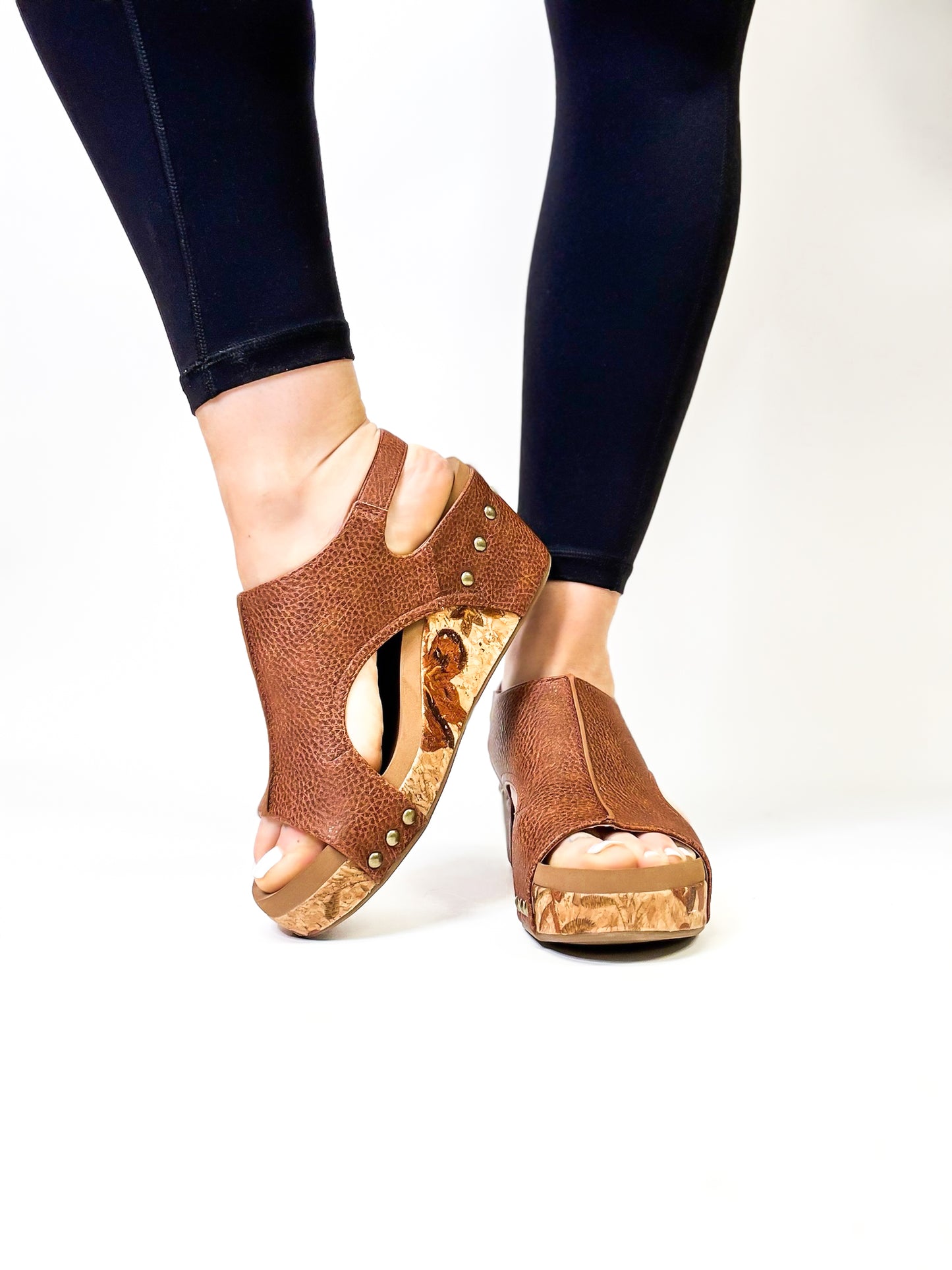 Corky's Cognac Tumbled Carley Sandals