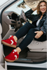 Corky's Red Faux Suede Spoiler Alert Sneakers