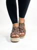 Corky's Rust Brocade Floral Freddie Wedges