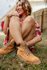 Corky's Chamois Put In The Work Boots with Sparkle Laces