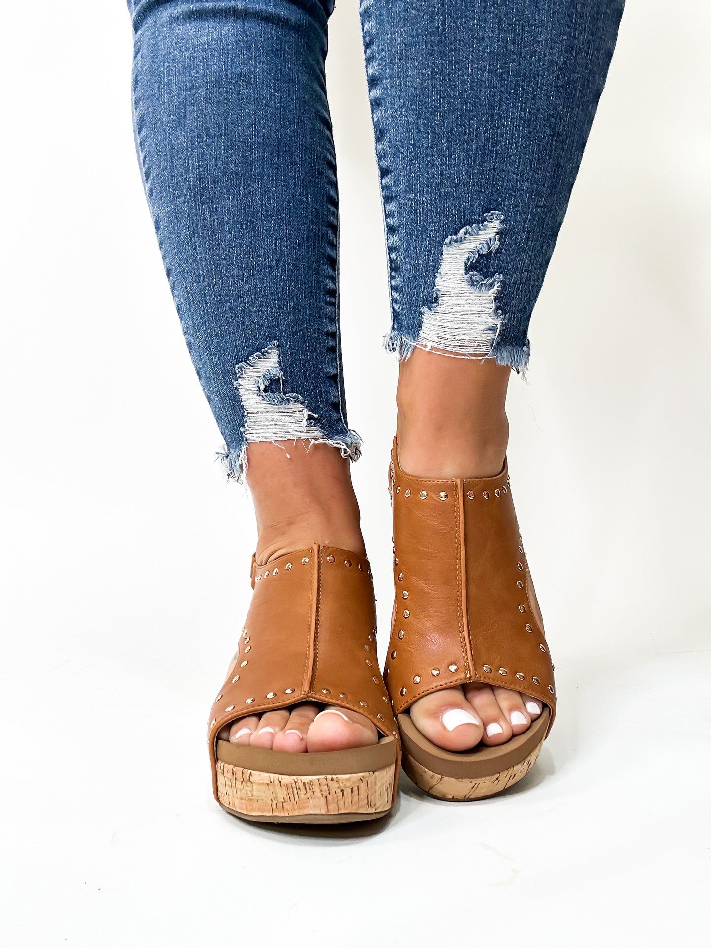 Corky's Cognac Studs Carley Sandals