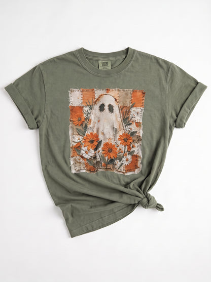 Patchwork Ghost Graphic Tee - FINAL SALE