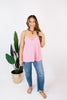 Ain't Worth The Fight Tank Top in Candy Pink