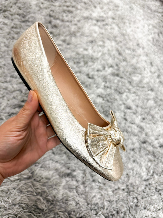 Corky's Gold Crinkle Metallic Sugar Rush Flats
