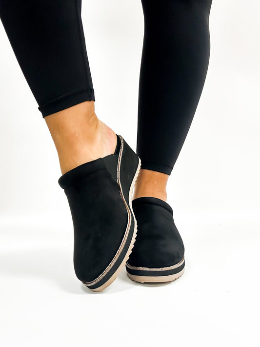 Corky's Black Faux Suede Skedaddle Shoes