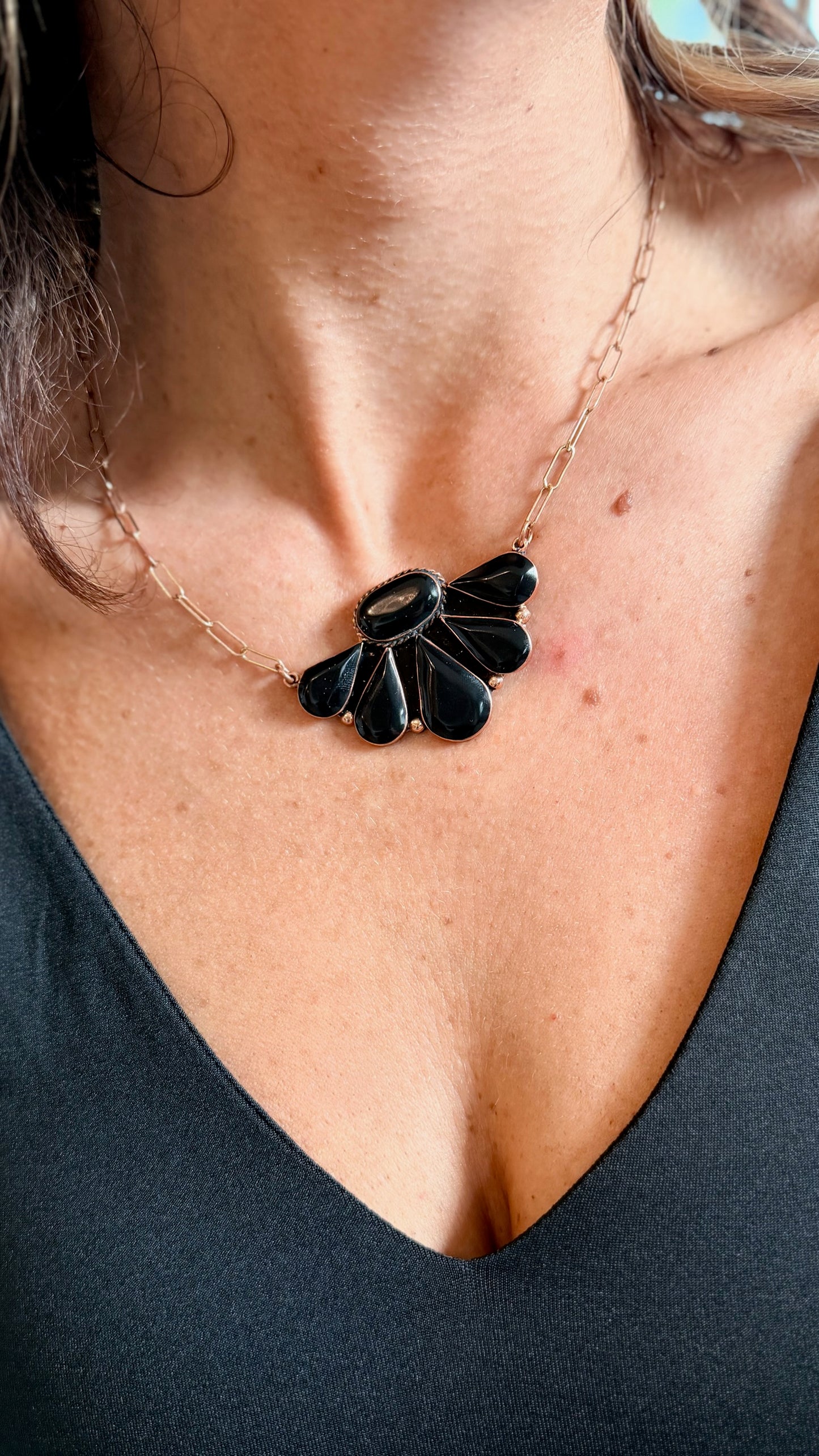 Boho Sol: Cowgirl At Heart Necklace In Black
