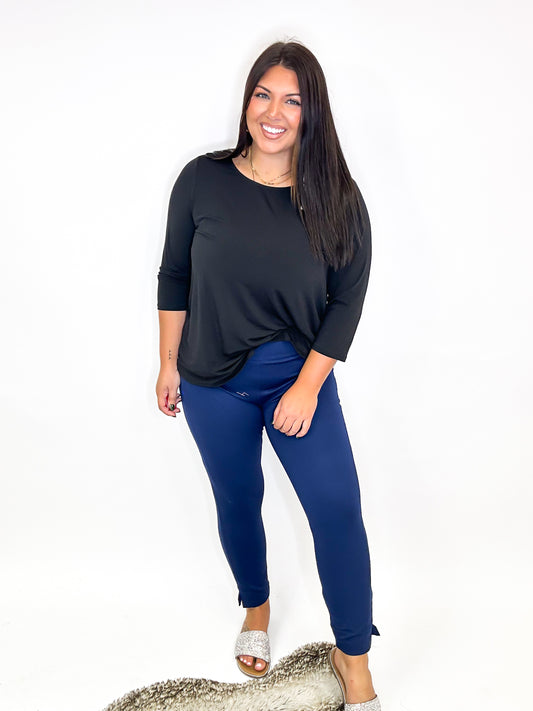 Slim And Trim Pants in Navy - Reg/Curvy