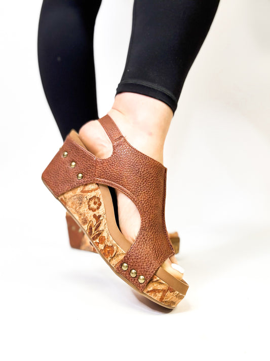 Corky's Cognac Tumbled Carley Sandals