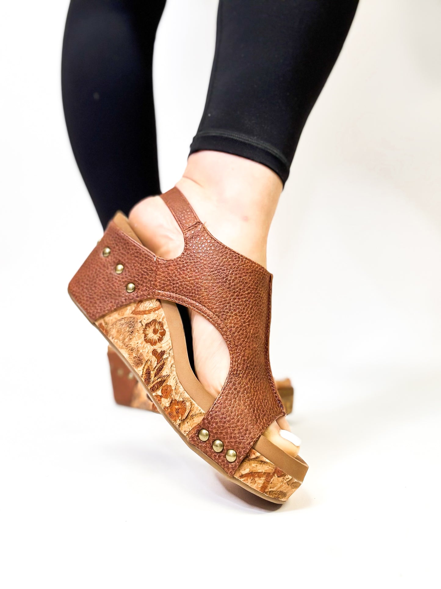 Corky's Cognac Tumbled Carley Sandals