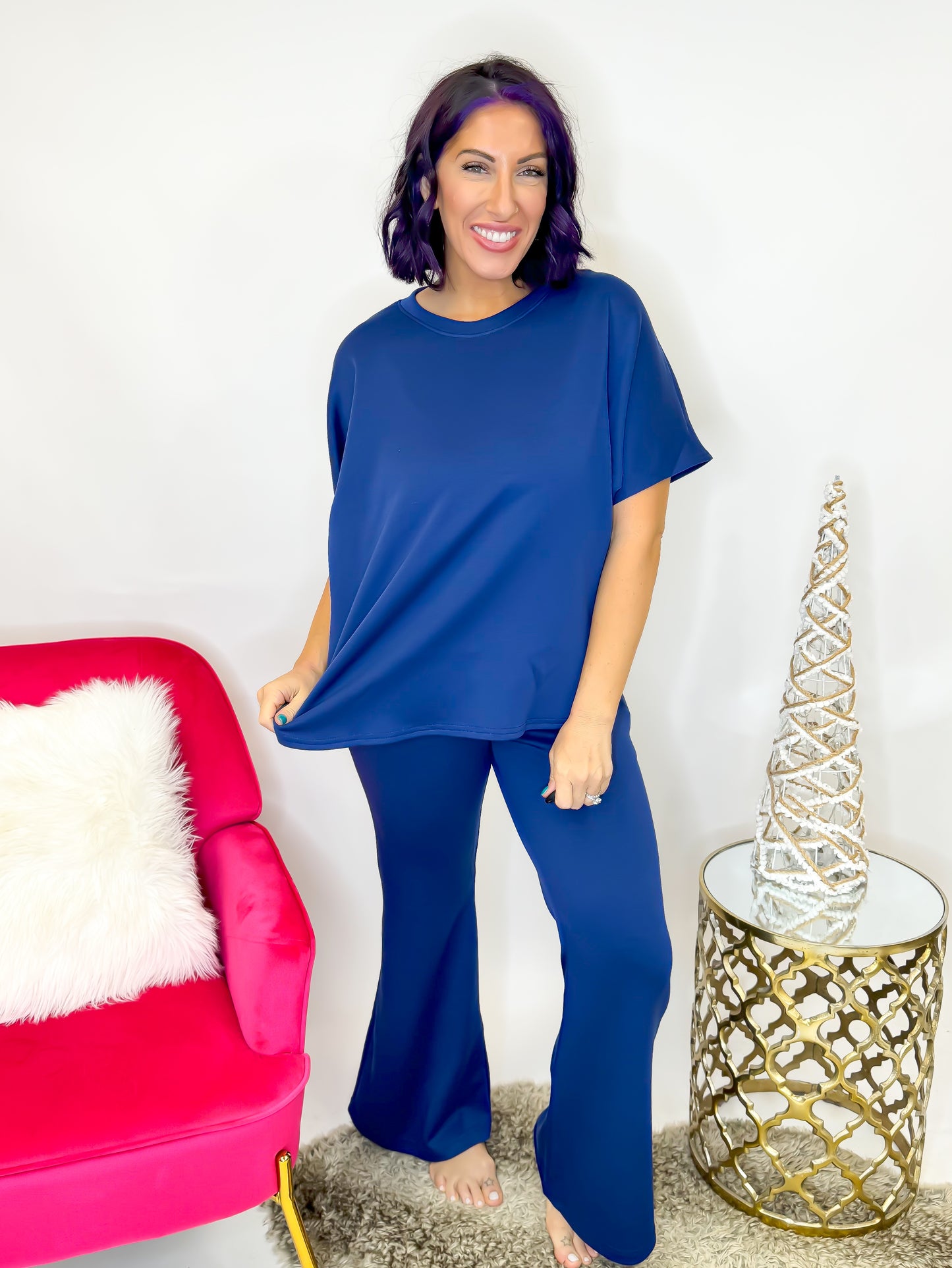 OFFRE Black Friday Ensemble Paris en bleu marine - Reg/Curvy