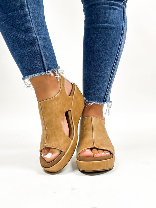 Corky's Caramel Carley Covered Cork Sandals