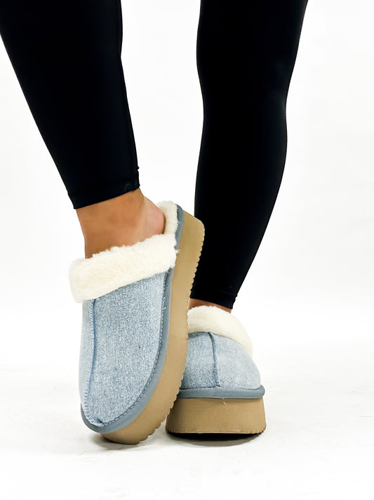 Corky's Light Blue Denim Cuddle Up Boots