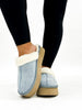 Bottes douillettes en denim bleu clair de Corky