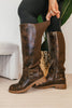 Corky's Espresso Crinkle Hay Bale Wide Calf Friendly Boots