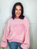 Candy Pink Heart Sweater