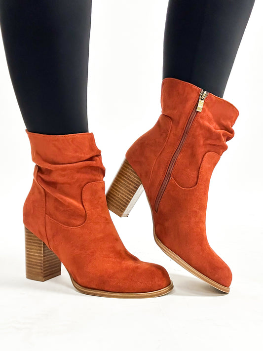 Corky's Rust Faux Suede Last Call Boots FINAL SALE