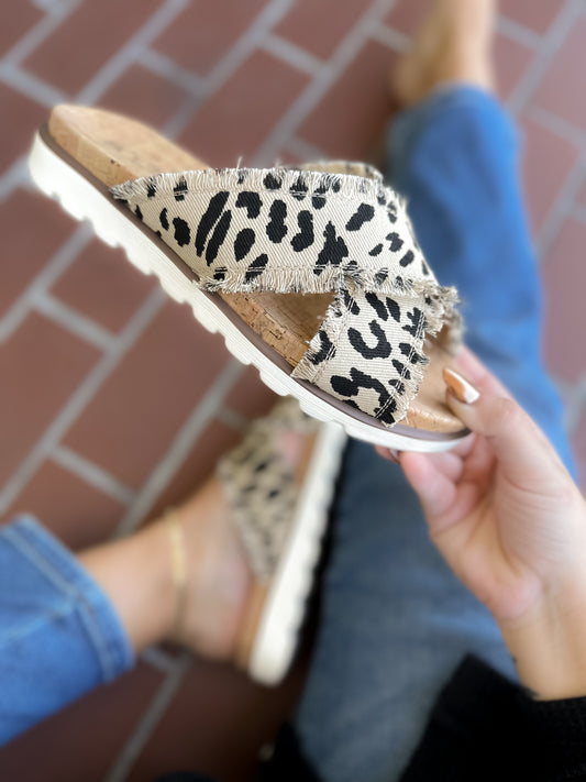 Corky's Leopard Dog Days Sandals
