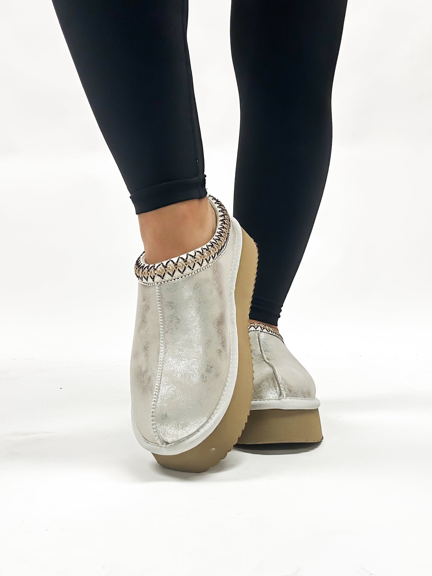 Corky's Washed Silver Metallic Pillow Talk Shoes - FINAL SALE