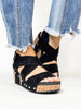 Corky's Black Faux Suede Guilty Pleasure Sandals - FINAL SALE