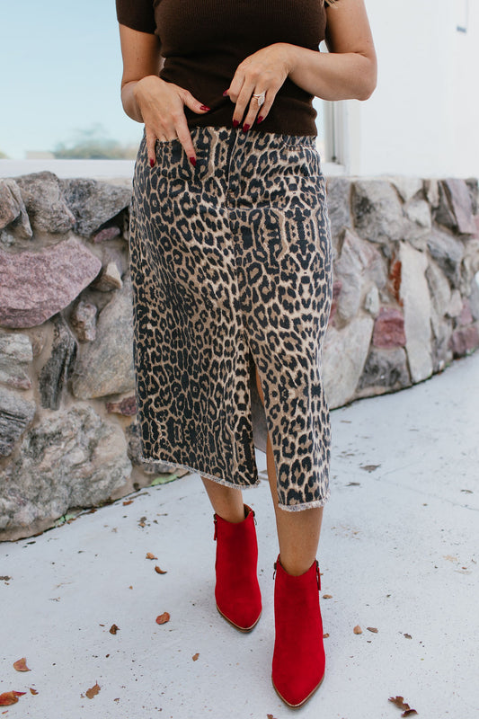 Fierce & Flirty Leopard Skirt