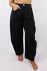 Acid Wash Barrel Jeans in Black - Reg/Curvy