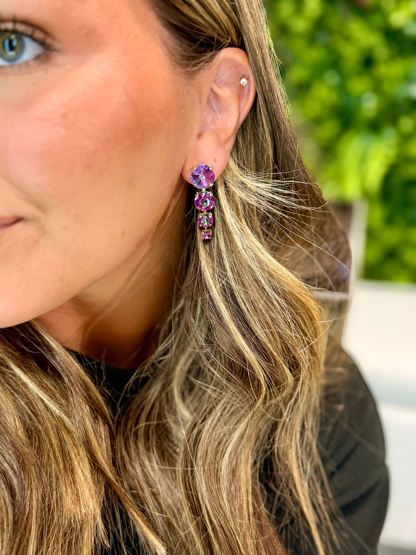 Double Take Earrings in Berry Blast