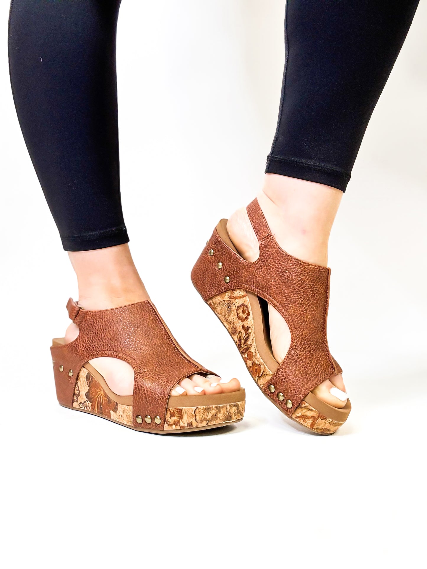 Corky's Cognac Tumbled Carley Sandals