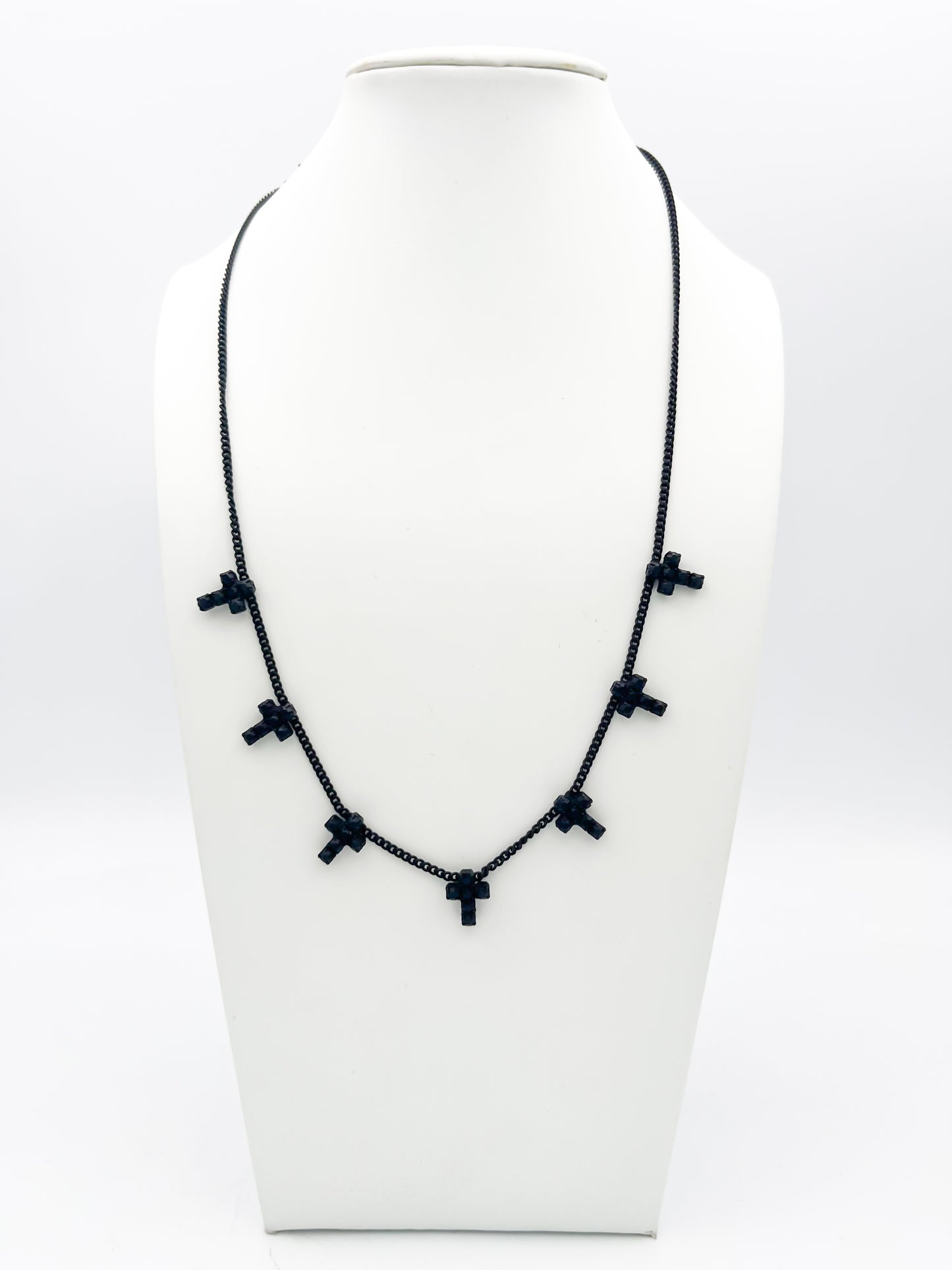 Tova Multi Cross Necklace in Smutt Jet - FINAL SALE