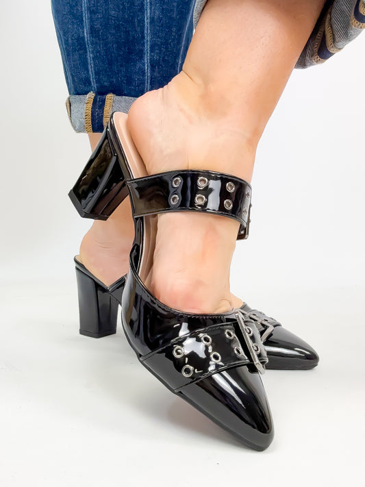 Black Patent Orley Heels