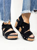 Corky's Black Faux Suede Guilty Pleasure Sandals - FINAL SALE