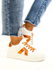 Corky's Orange Crinkle Metallic Tailgate Sneakers