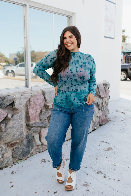 Teal Dream Mesh Top - Reg & Curvy