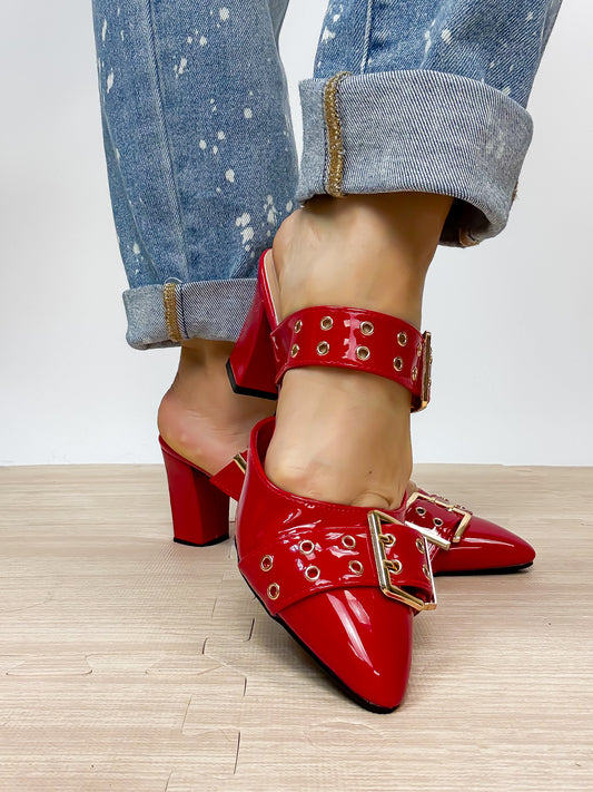 Red Patent Orley Heels