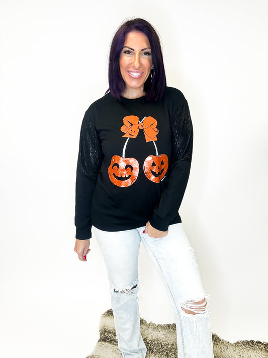 Cherry Pumpkins Sweatshirt - Reg/Curvy FINAL SALE