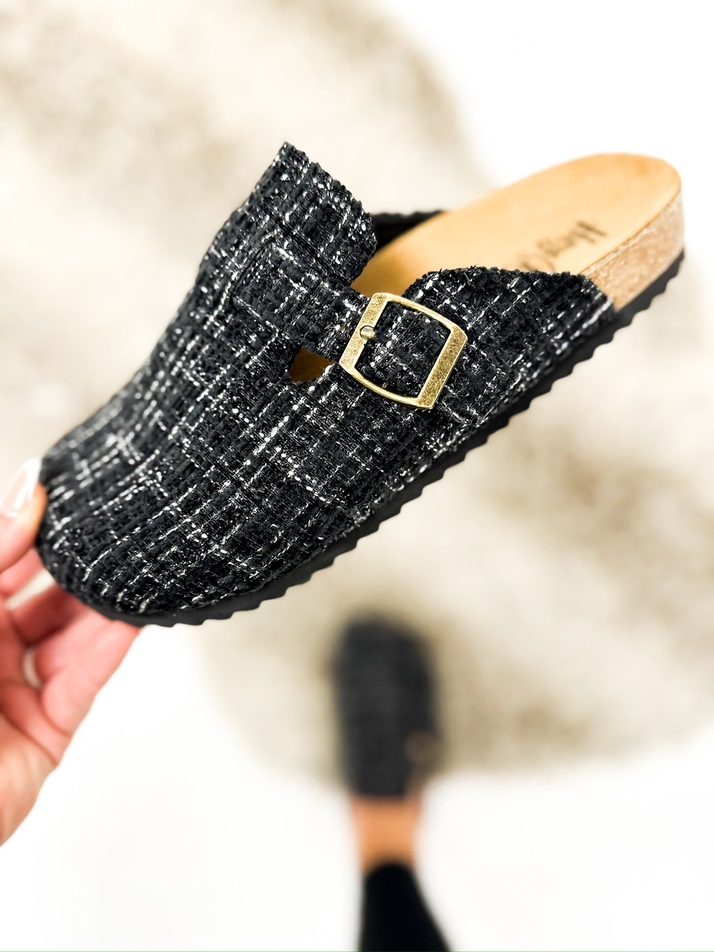 Corky's Black White Tweed One For The Books Shoes FINAL SALE