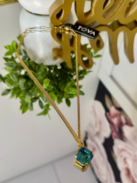 Tova Nikki Necklace in Aqua Verde - FINAL SALE