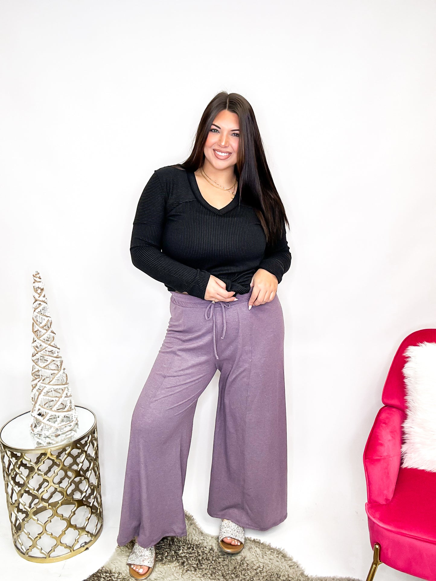 Black Friday Deal: Relax Fit Pants in Light Purple - Reg/Curvy