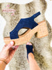 Corky's Navy Faux Suede Miss Carley Sandals