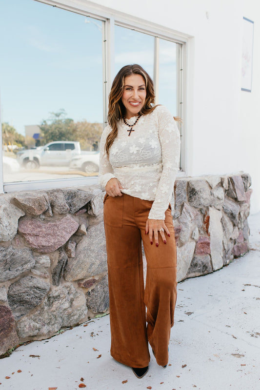 Suede Dreams Wide Leg Pant