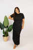 Weekend Stroll Striped Midi Dress