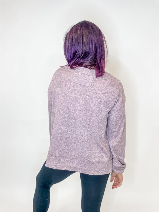 Catch My Interest Top in Mauve - Reg/Curvy FINAL SALE