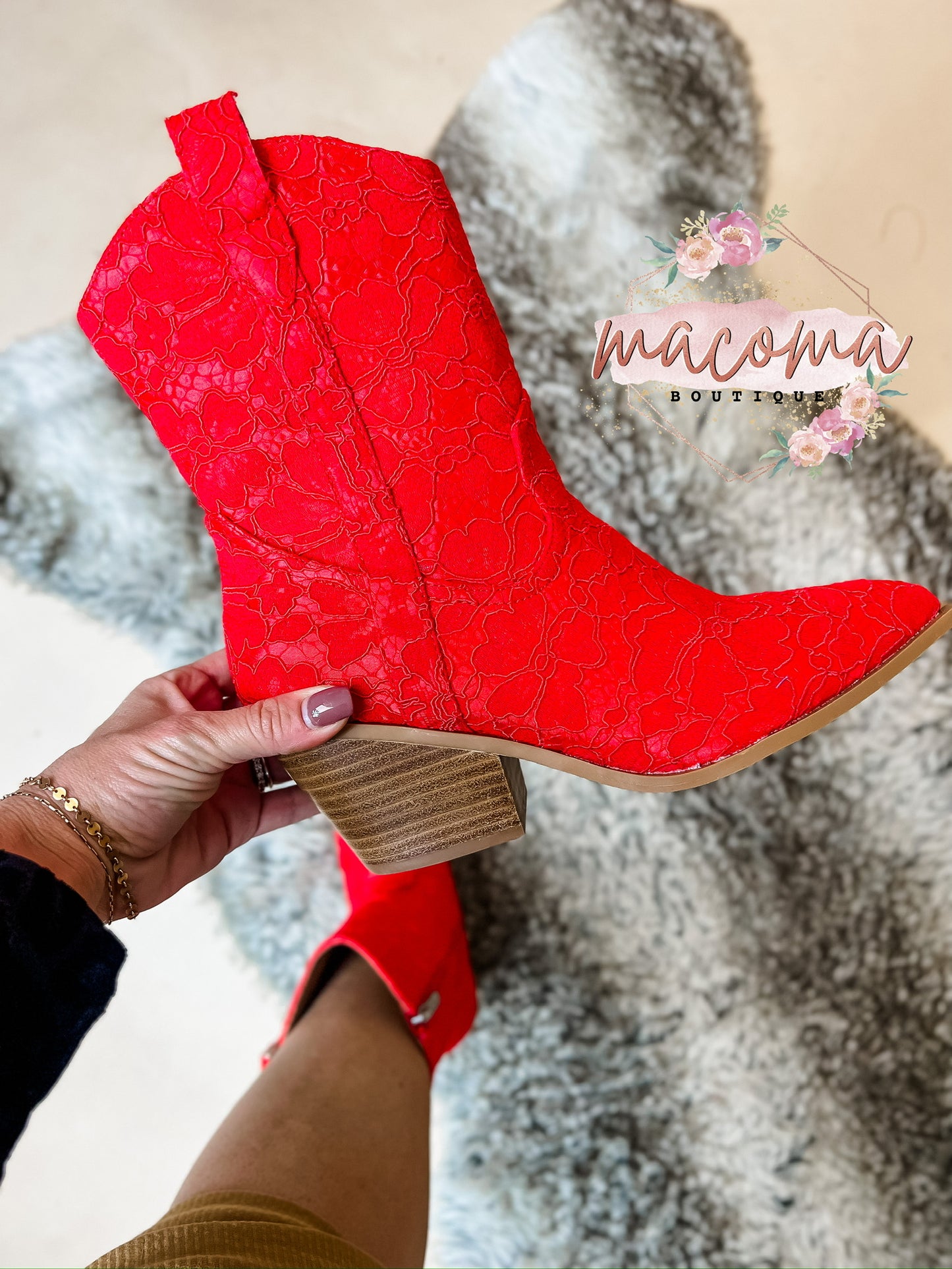 Corky's Red Lace Rowdy Boots- FINAL SALE