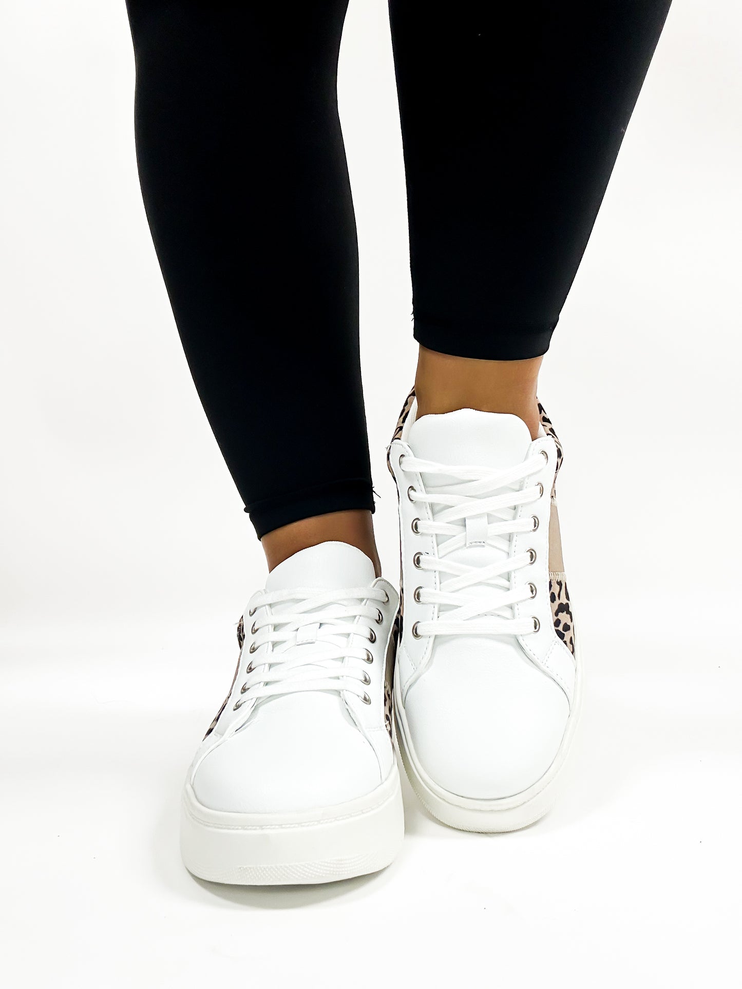 Corky's Tan Leopard Wild One Sneakers