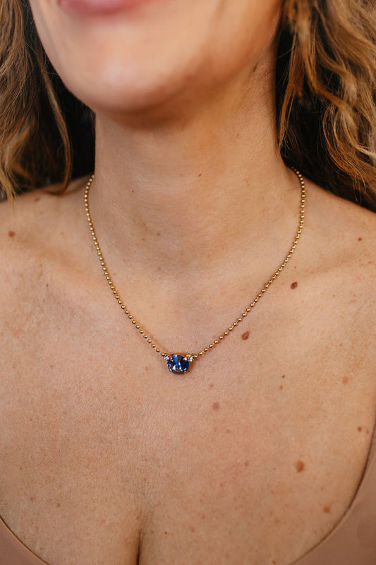 Tova Jojo Necklace in Sapphire Champagne - FINAL SALE