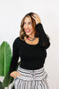 Out Of Touch Top in Black