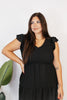 Midnight Flutter Midi Dress