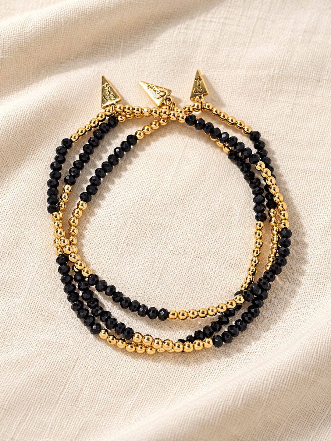 Twinkle Twinkle Anklet In Black Gold