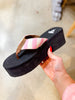 Corky's Pink Natural Stripe Take A Dip Sandals - FINAL SALE