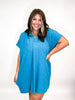 Ocean Blue Dress - Reg/Curvy- FINAL SALE